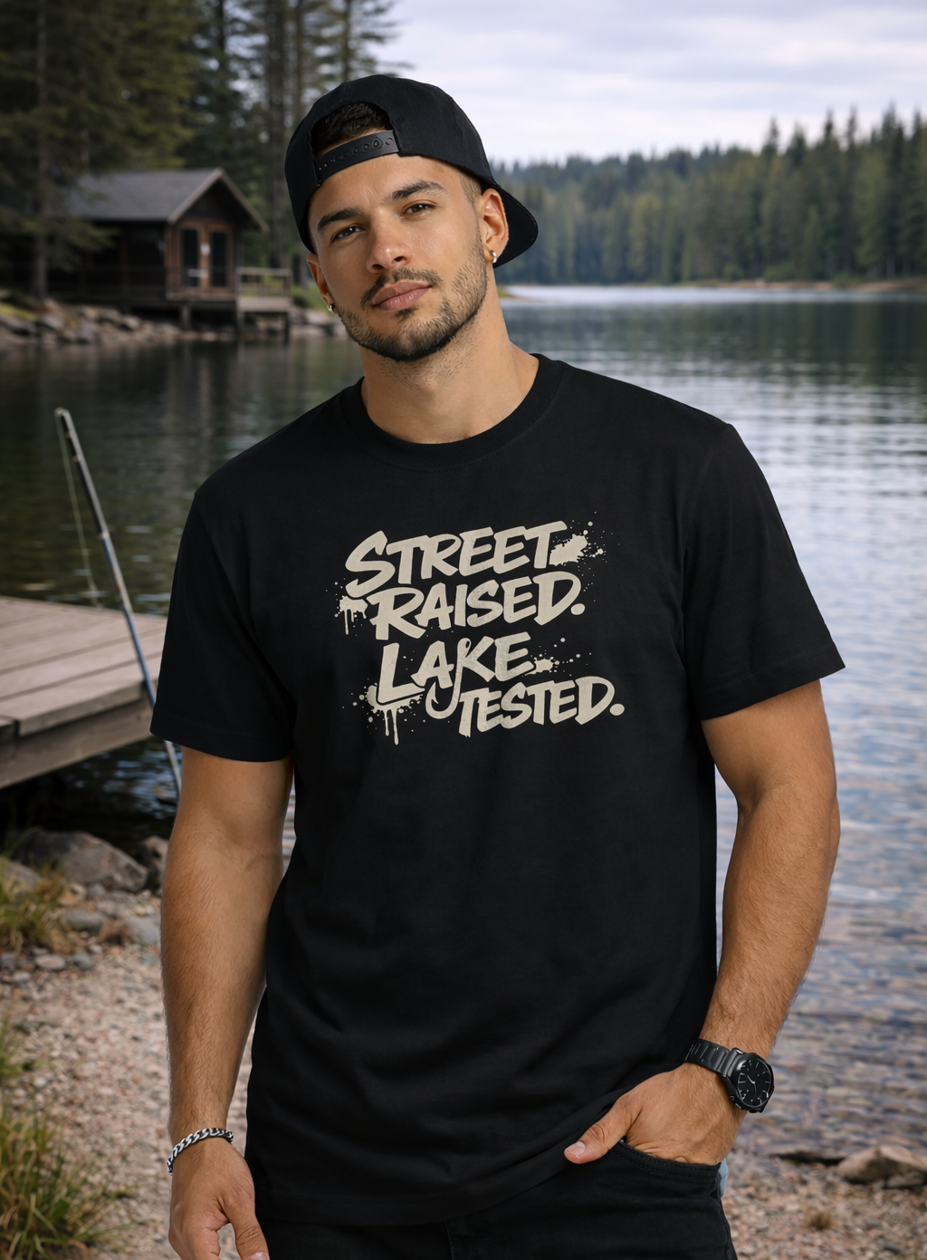 Street Raised. Lake Tested. – Fishing Streetwear Tee