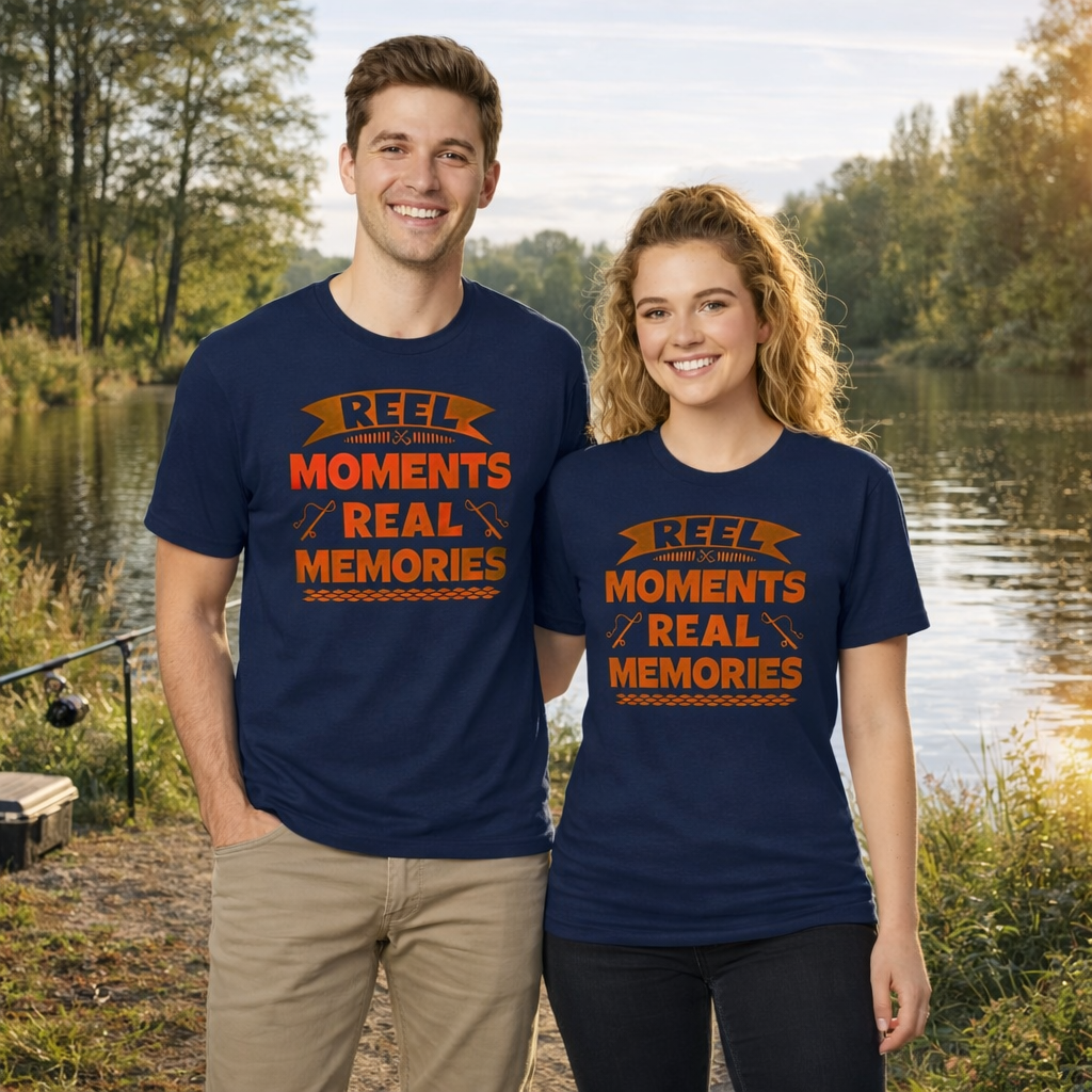Reel Moments. Real Memories. – Family Fishing Tee