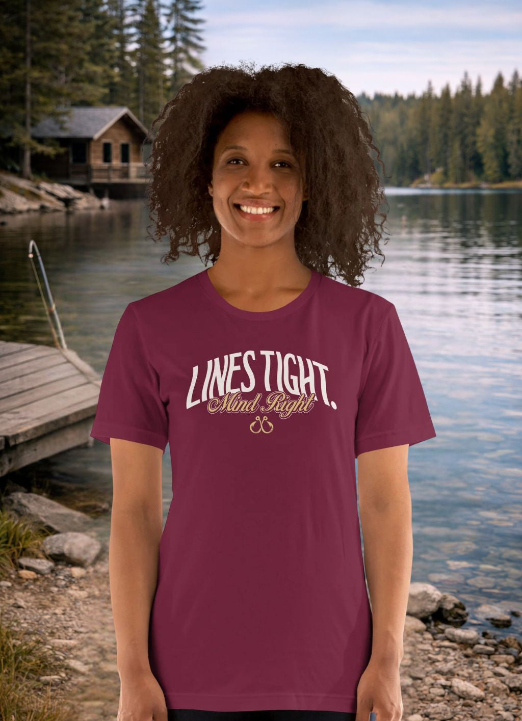 Fishing camping t-shirt - Lines Tight angler design Catch Flow Flex Wear