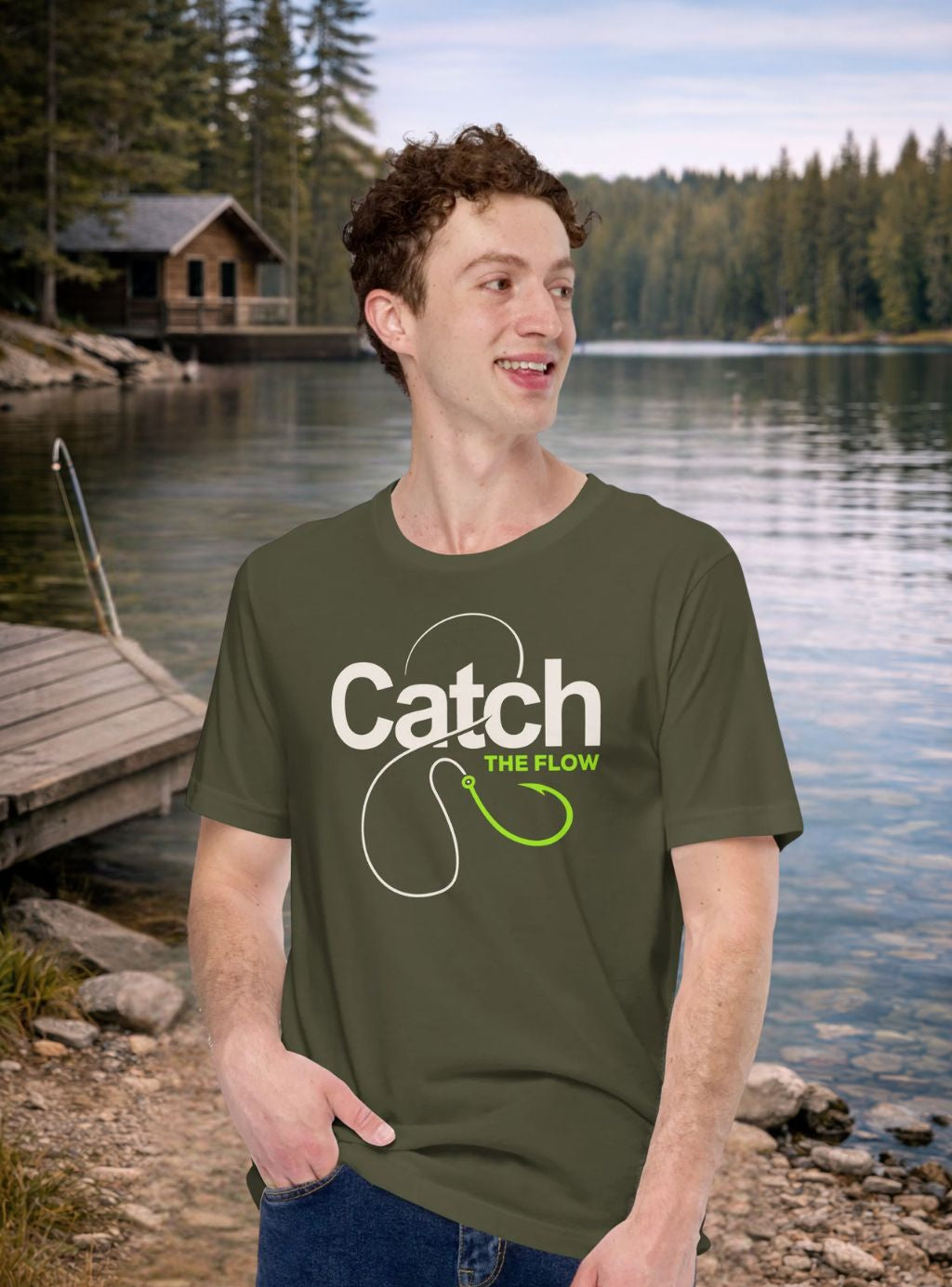 Catch The Flow Fishing T-Shirt