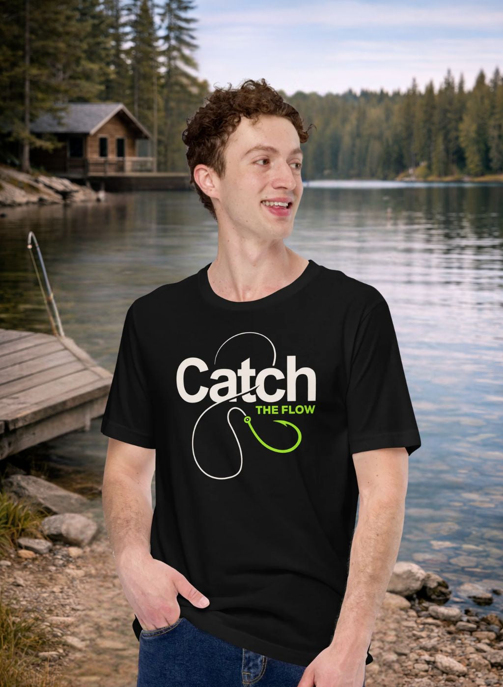 Catch The Flow Fishing T-Shirt